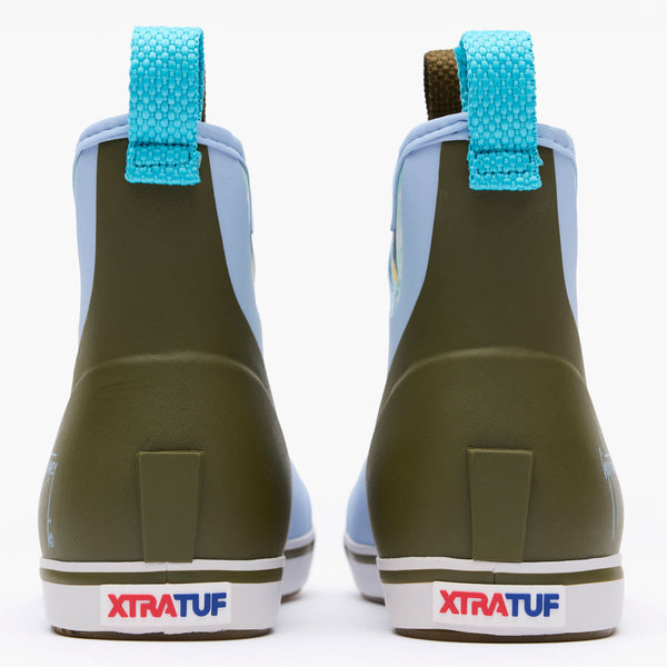 Guy Harvey Women's Sky Blue Sailfish 6 In Ankle Deck Boot