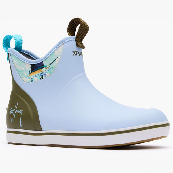 guy harvey Women's Sky Blue Sailfish 6 In Ankle Deck Boot