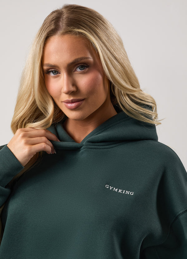 Gym King 365 Relaxed Fit Fleece Hood Deep Forest Green