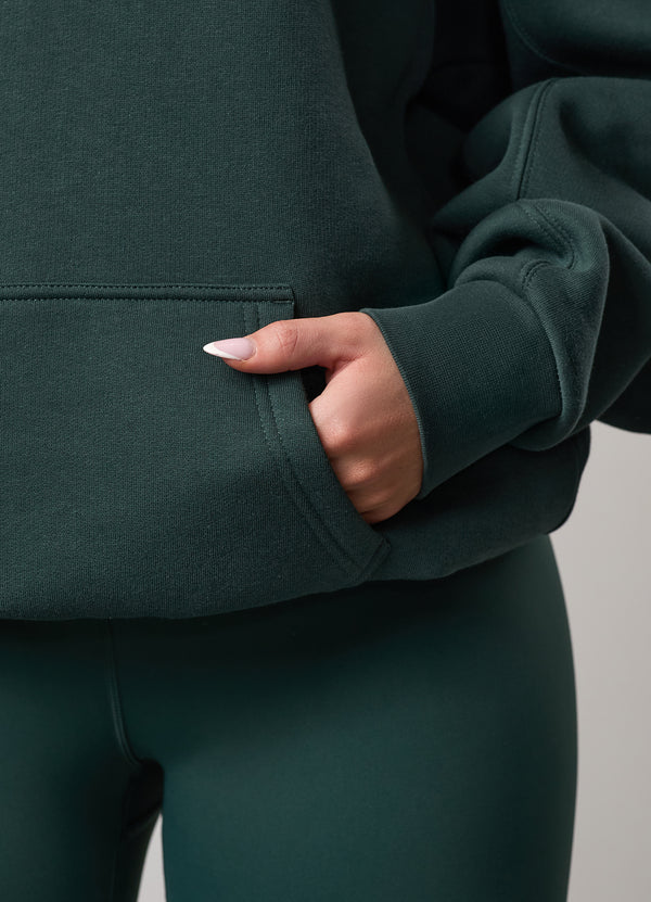 Gym King 365 Relaxed Fit Fleece Hood Deep Forest Green