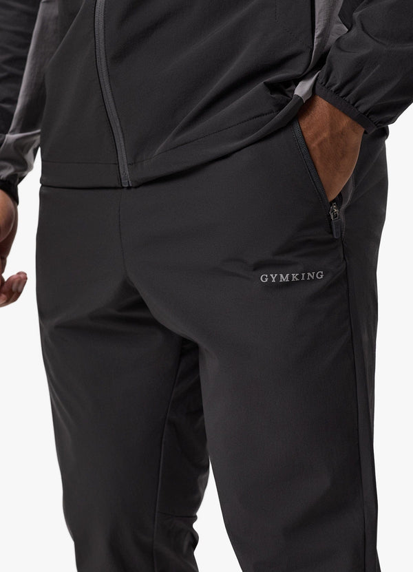 Gym King Advance Tracksuit Bottoms Black/Fossil Grey