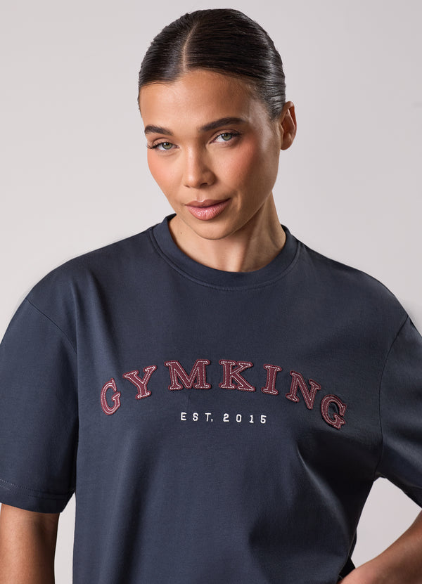 Gym King Compose Jersey Boyfriend Tee Midnight Blue