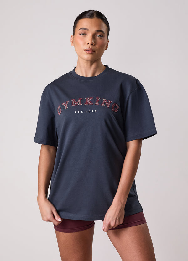 Gym King Compose Jersey Boyfriend Tee Midnight Blue