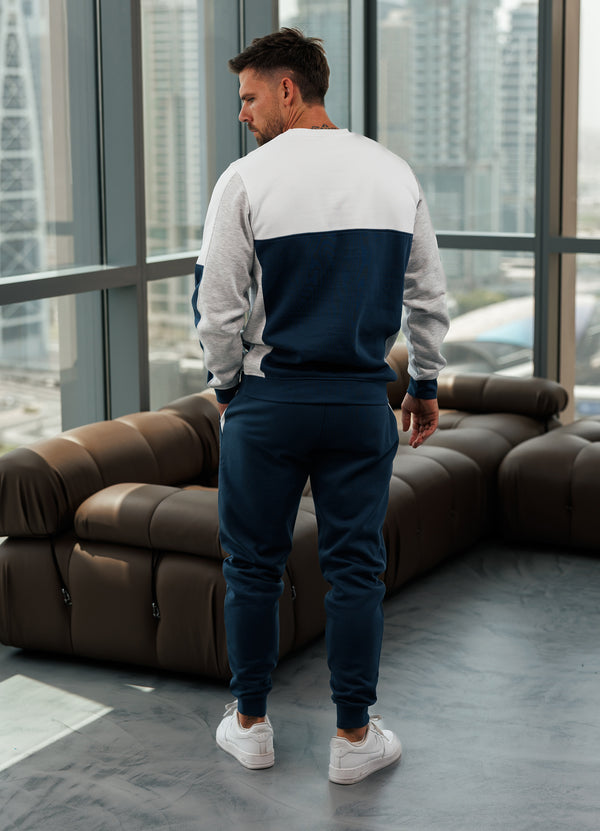 Gym King Contrast Panel Jogger Moonlight Blue/Snow Marl