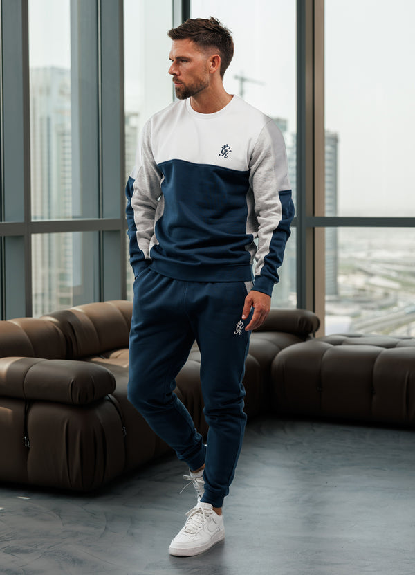 gym king Contrast Panel Jogger Moonlight Blue/Snow Marl