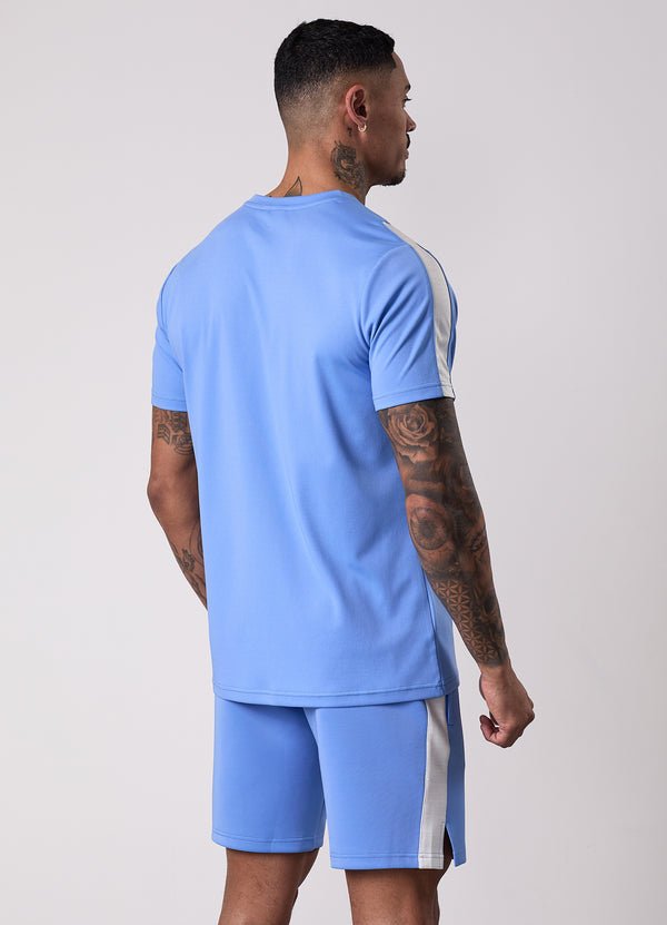 Gym King Core Plus Poly 2.0 Tee Provence Blue/White