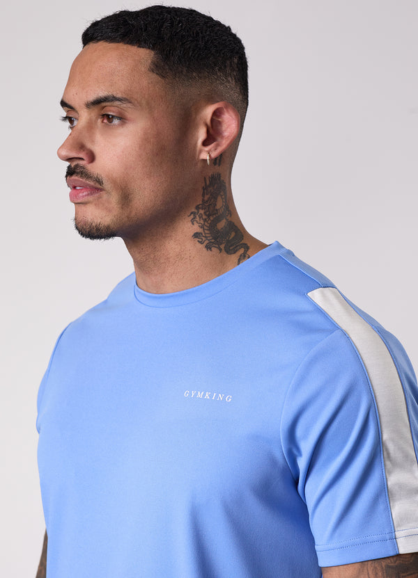 gym king Core Plus Poly 2.0 Tee Provence Blue/White
