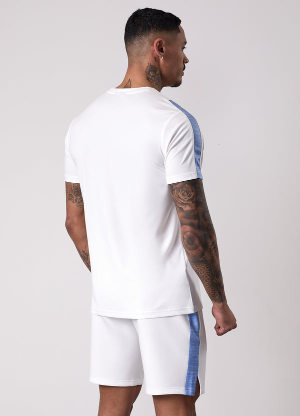 gym king Core Plus Poly 2.0 Tee White/Provence Blue