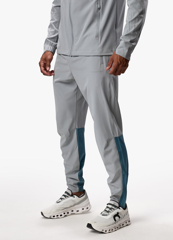 Gym King Debossed Camo Woven Jogger Cloudy Grey/Lake Blue