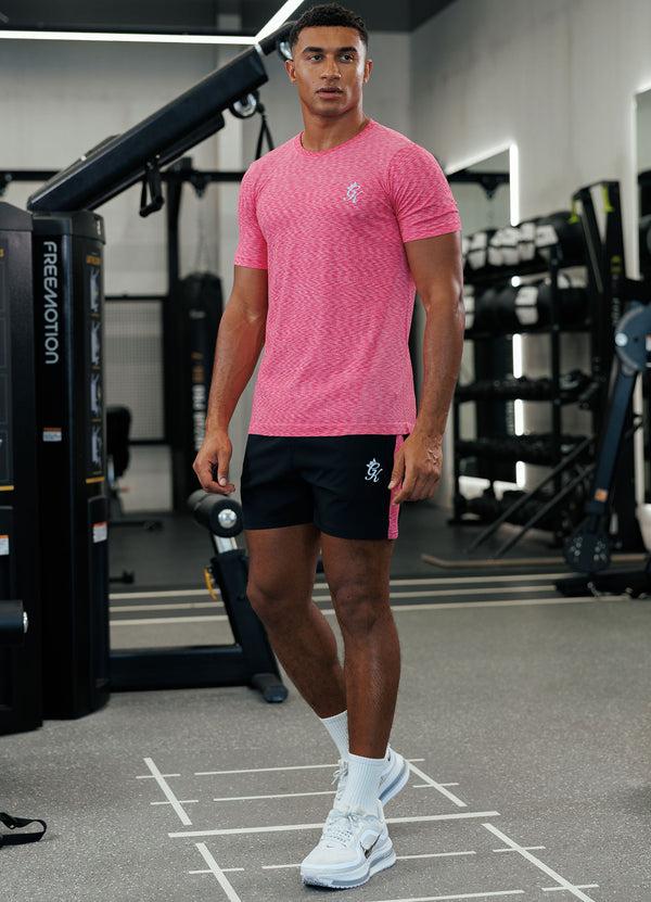 Gym King Energy Seamless Space Dye Tee Hot Pink Multi