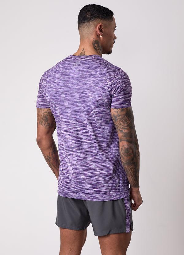 gym king Energy Seamless Space Dye Tee Purple Haze Multi