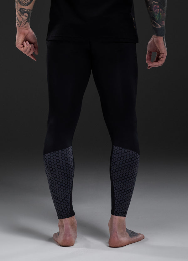 Gym King Fight Division Combat Compression Legging Black