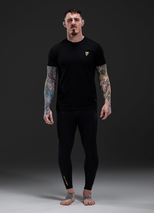 Gym King Fight Division Combat Compression Legging Black