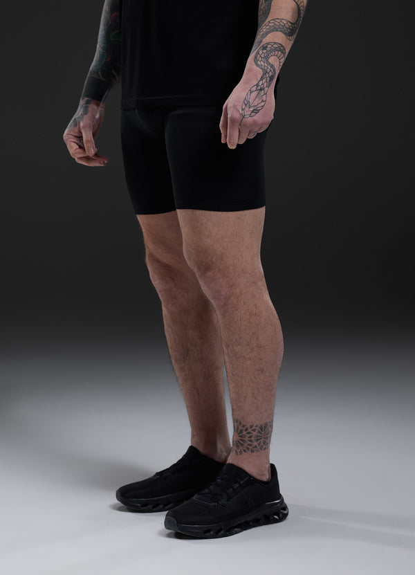 Gym King Fight Division Combat Compression Short Black