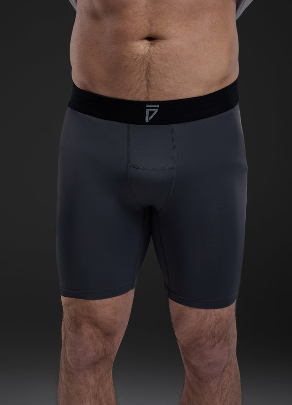 gym king Fight Division Combat Compression Short Graphite
