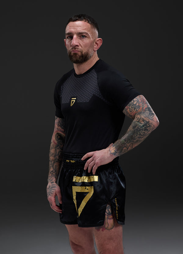 Gym King Fight Division Thai Boxing Short Black/Gold