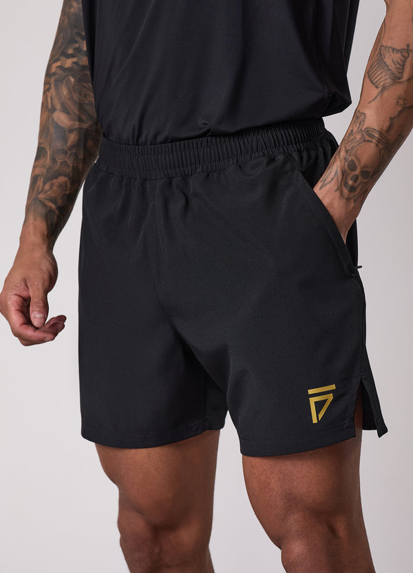 Gym King Fight Division Training 5" Short Black/Gold