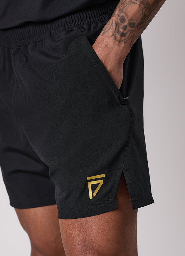 Gym King Fight Division Training 5" Short Black/Gold