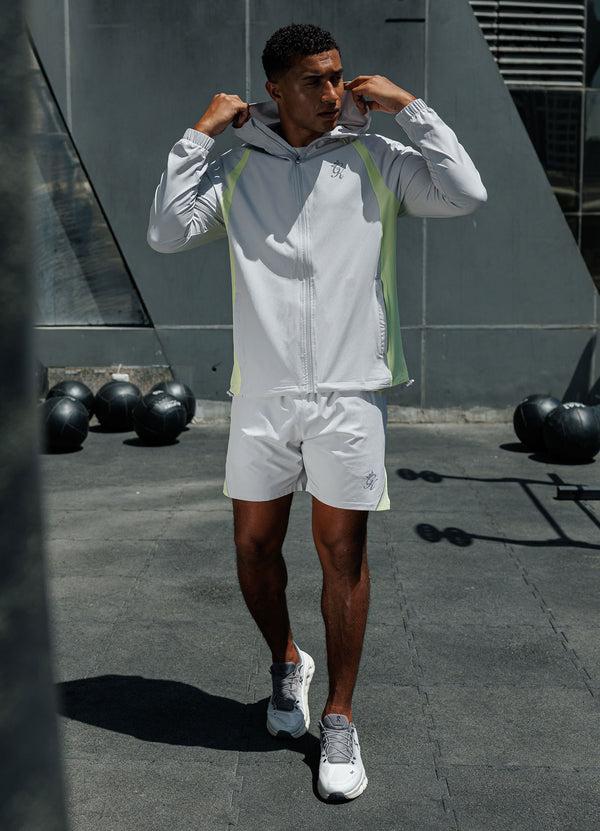 Gym King Flex 2.0 Woven Hood Light Grey/Sherbet Lime