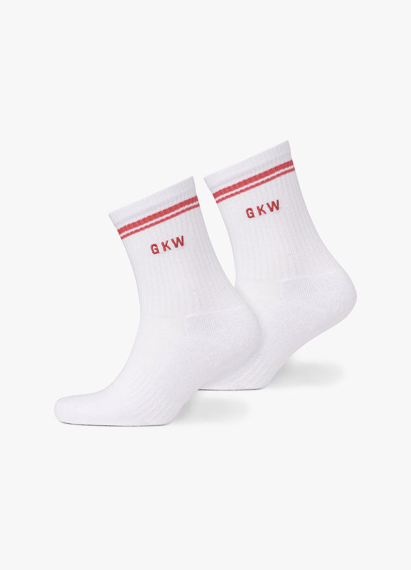 Gym King GKW Tipping Crew Sock White/Black/Hydrangea Blue/Watermelon