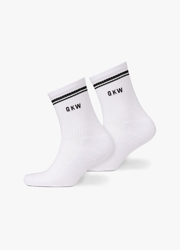 gym king GKW Tipping Crew Sock White/Black/Hydrangea Blue/Watermelon