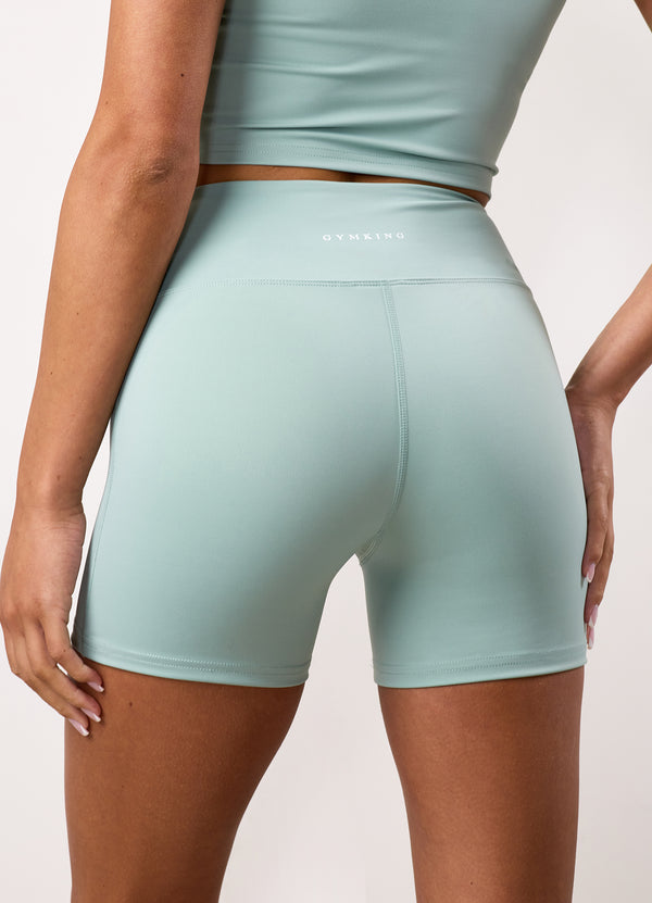 gym king 365 5" Wrap Over Short Green Mist