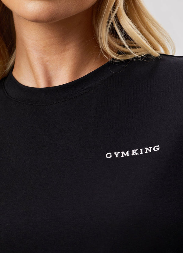 Gym King 365 Boyfriend Jersey Tee Black