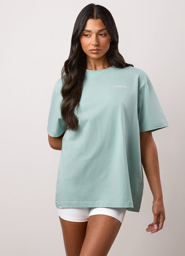 Gym King 365 Boyfriend Jersey Tee Green Mist