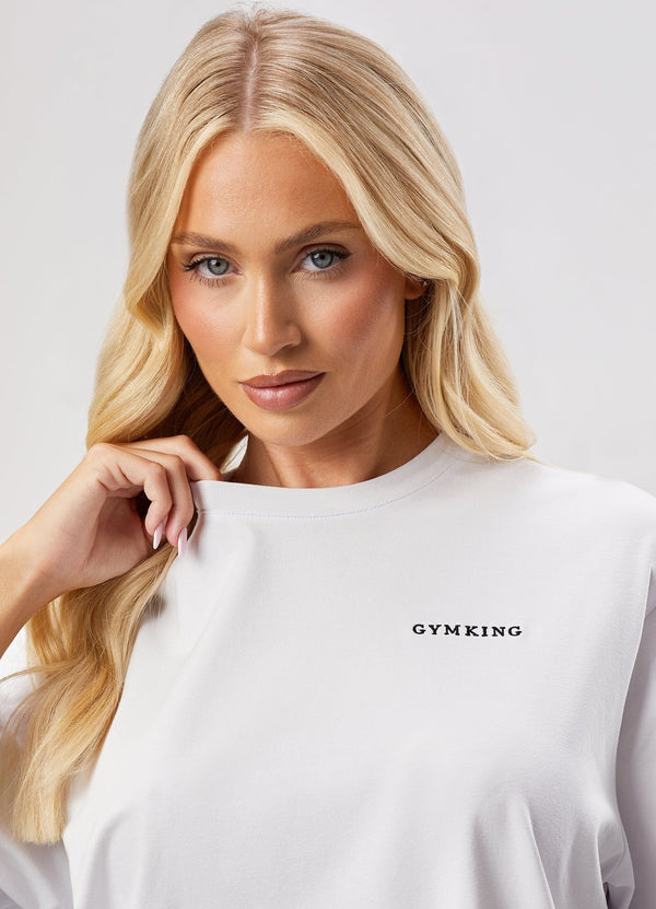 Gym King 365 Boyfriend Jersey Tee White