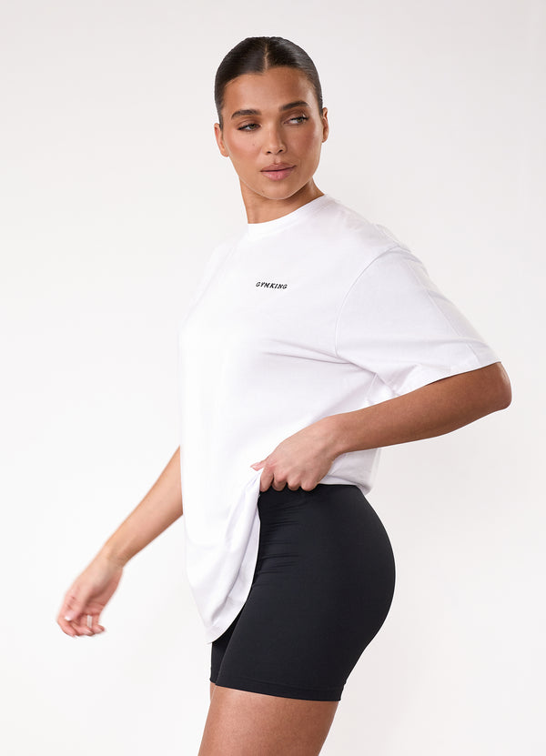 gym king 365 Boyfriend Jersey Tee White