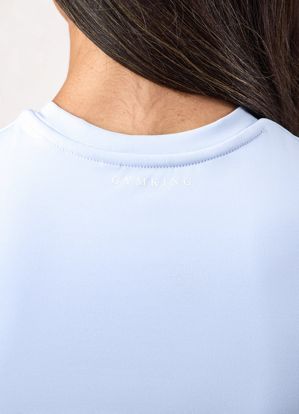 Gym King 365 Built-In Bra Tee Hydrangea Blue