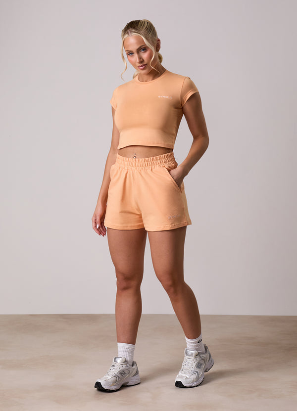 Gym King 365 Crop Jersey Tee Apricot