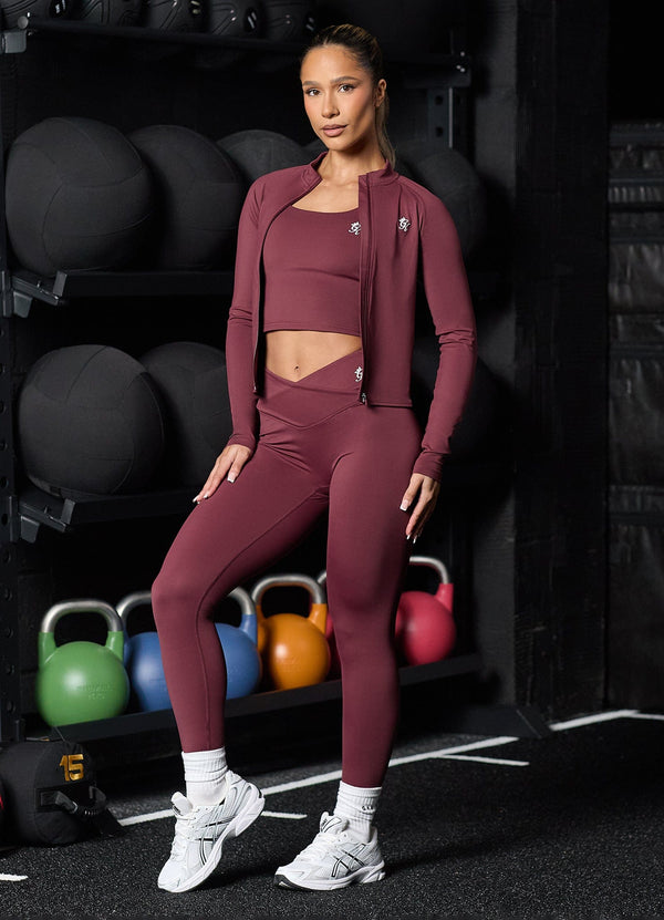Gym King 365 Full Zip Funnel Burgundy