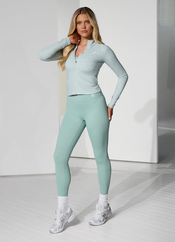 Gym King 365 Full Zip Funnel Green Mist Grindle