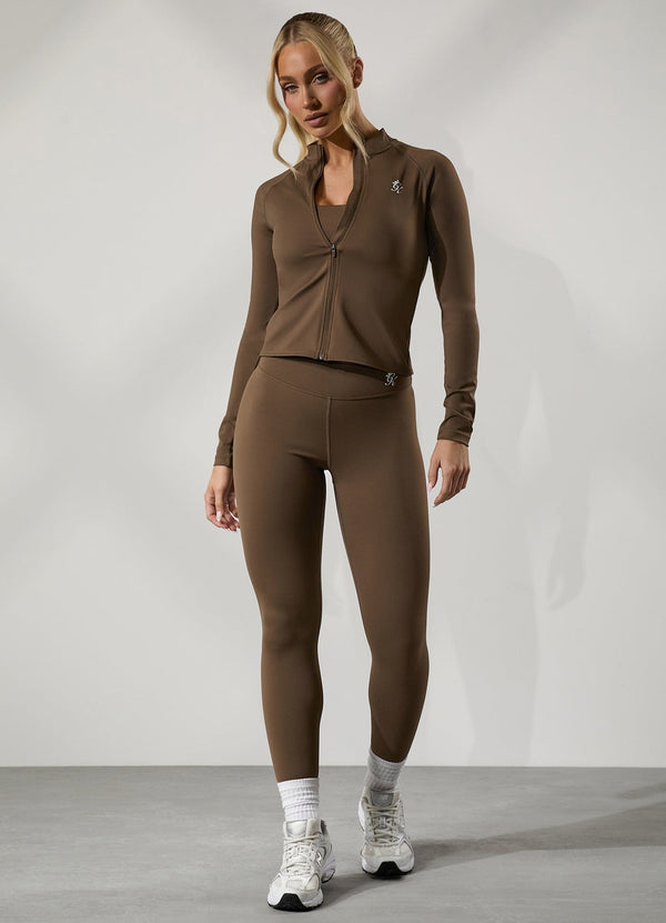 Gym King 365 Full Zip Funnel Maple Brown
