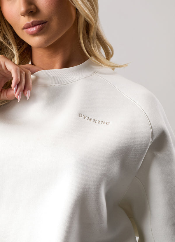 Gym King 365 Raglan Sleeve Crew Cream