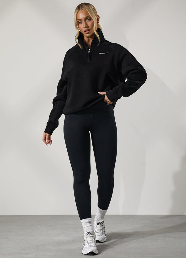 gym king 365 Raglan Sleeve Funnel Black