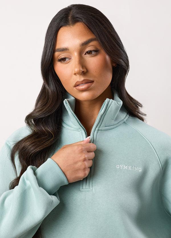 Gym King 365 Raglan Sleeve Funnel Green Mist