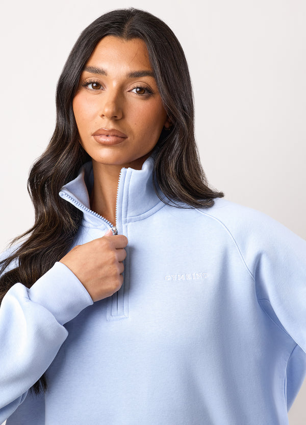 Gym King 365 Raglan Sleeve Funnel Hydrangea Blue