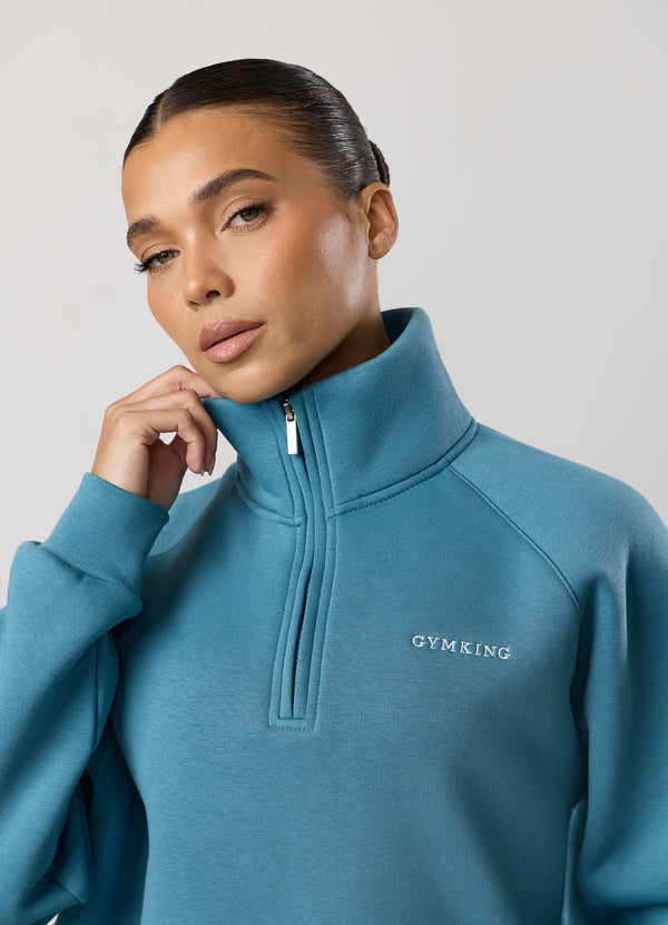 Gym King 365 Raglan Sleeve Funnel Sea Mist