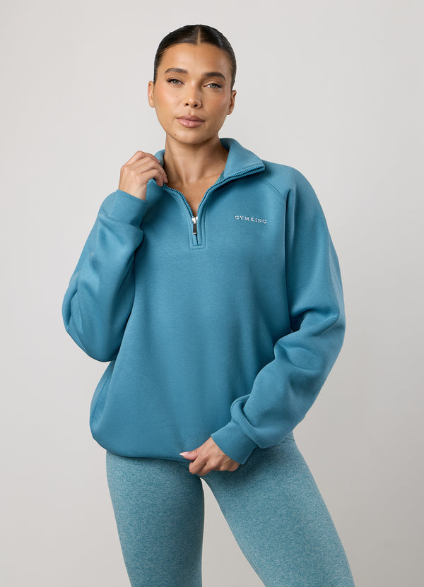 Gym King 365 Raglan Sleeve Funnel Sea Mist