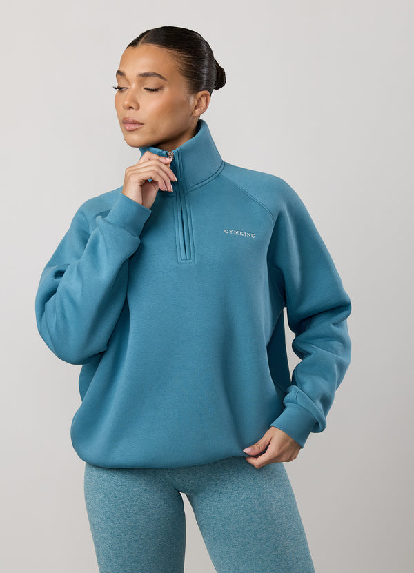 Gym King 365 Raglan Sleeve Funnel Sea Mist