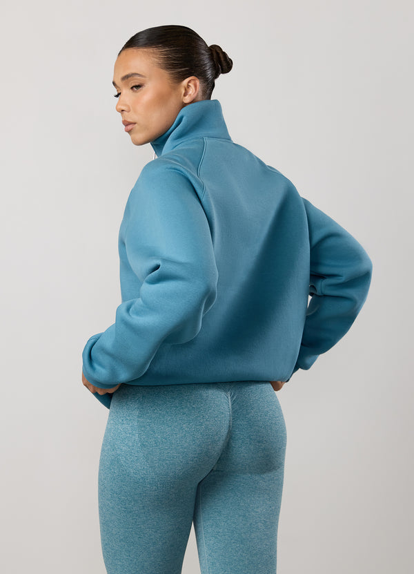 gym king 365 Raglan Sleeve Funnel Sea Mist