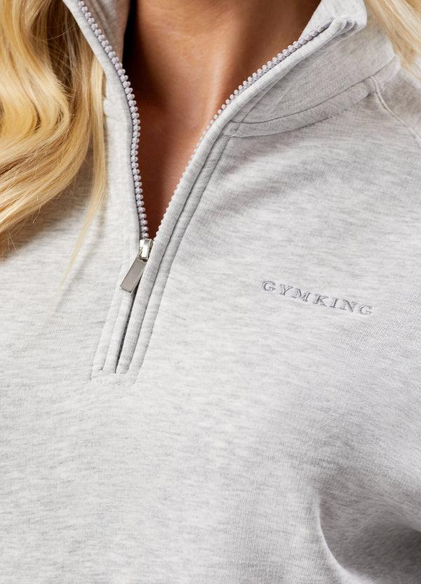 Gym King 365 Raglan Sleeve Funnel Snow Marl