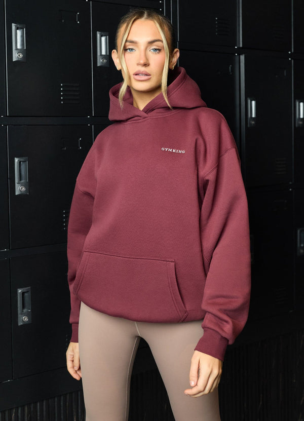 Gym King 365 Relaxed Fit Fleece Hood Burgundy