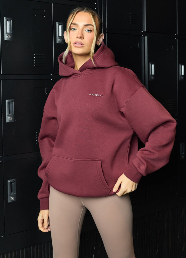 Gym King 365 Relaxed Fit Fleece Hood Burgundy