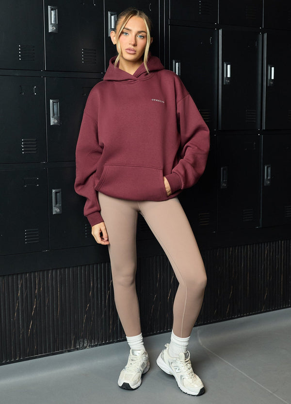 Gym King 365 Relaxed Fit Fleece Hood Burgundy