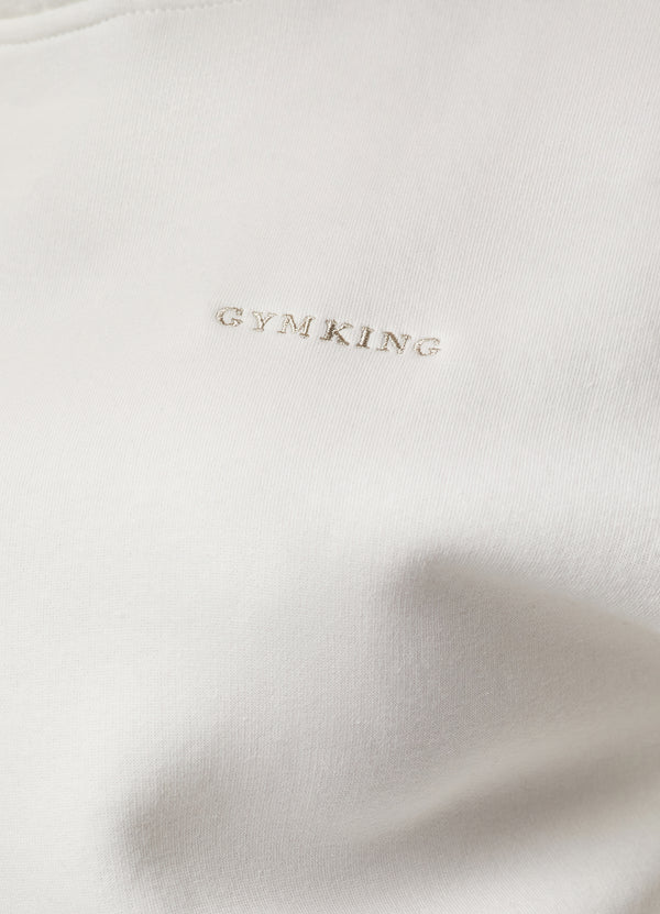 Gym King 365 Relaxed Fit Fleece Hoodie Cream