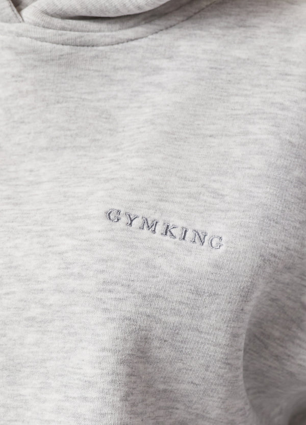 Gym King 365 Relaxed Fit Fleece Hoodie Snow Marl