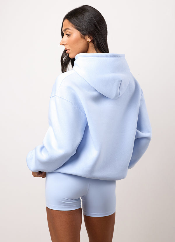 gym king 365 Relaxed Fit Hood Hydrangea Blue